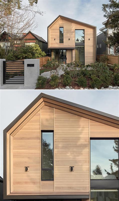 An Exterior Of Wood Siding Protects This Modern House In Canada
