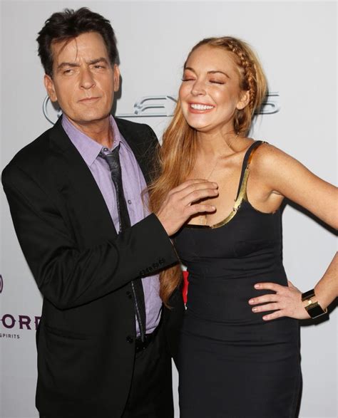 Lindsay Lohan And Charlie Sheen Went To The ‘scary Movie 5′ Premiere Together Charlie Sheen