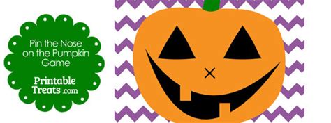 Pin The Nose On The Pumpkin Game — Printable