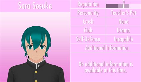Image 6 1 2016 Sora Sosuke Profilepng Yandere Simulator Wiki