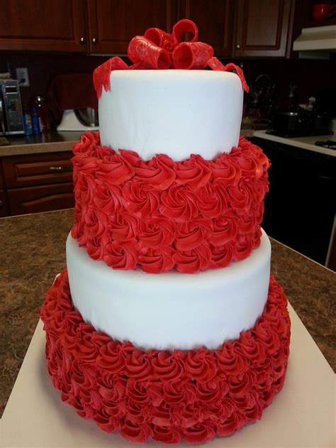 Fondant And Buttercream Wedding Cake Decorated Cake By Cakesdecor