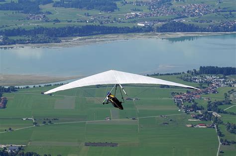 Hang Glider Hang Gliding Air Sports Sport Landscape Flying Lake Nature Water Waters