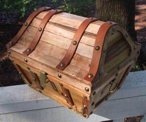 Wooden Treasure Chest By Arlene Lined With By Nauticaltreasures On Etsy