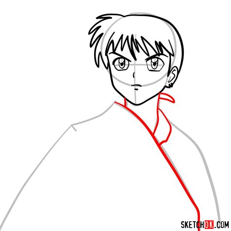 How To Draw Miroku Inuyasha Sketchok Easy Drawing Guides