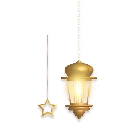 Gambar Openwork Golden Star Bright Lantern Clip Art Loket Kilauan