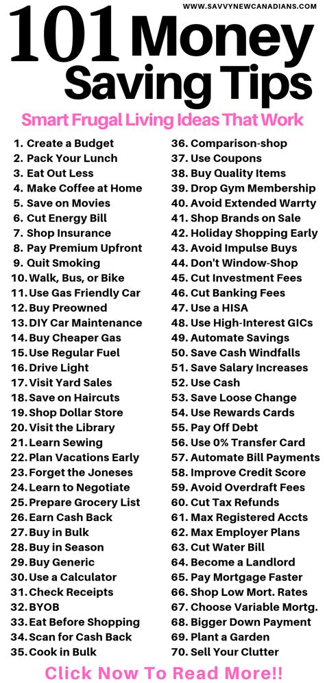 100 Creative Ways To Save Money On A Tight Budget Best Money Saving