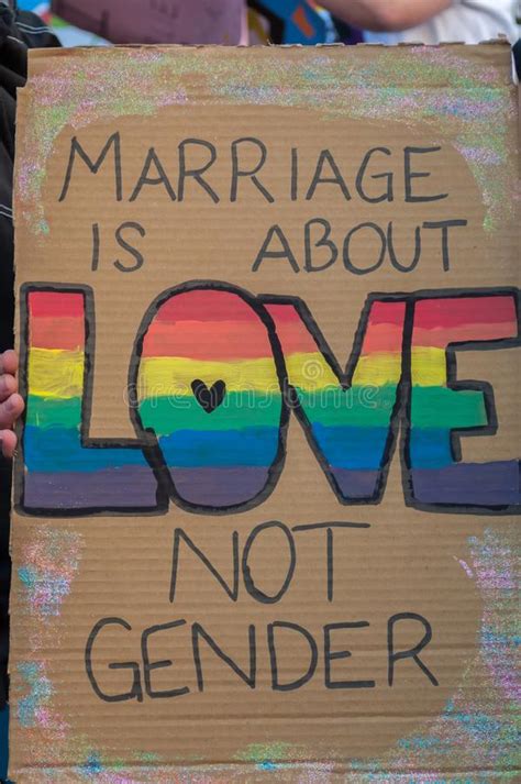 Marriage Equality 2017 Editorial Photography Image Of Poster 100310087