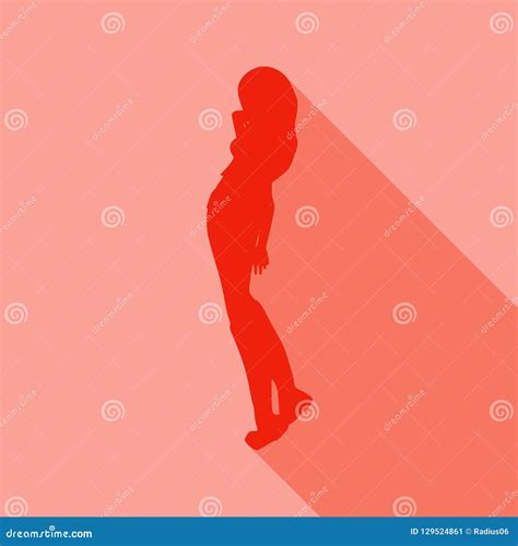 Confused Woman Silhouette Cartoon Vector 129524861