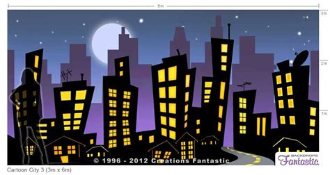 Yomyceo 10x65ft Cartoon City Photography Backdrops Colorful Building