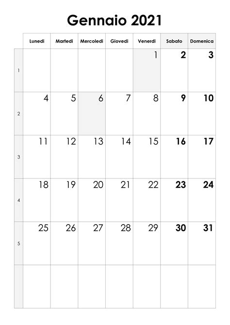 Calendario Gennaio 2021 Calendariosu