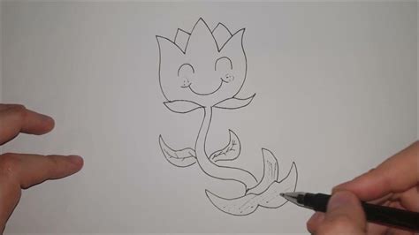 Kako Nacrtati Cvet Laluhow To Draw A Cute Cartoon Smiling Tulip Youtube