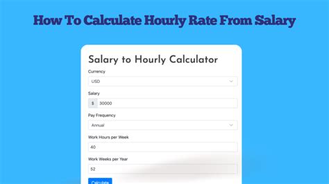How To Calculate Hourly Rate From Salary