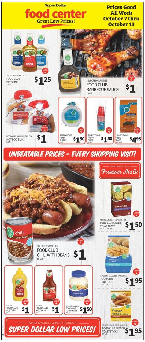 Updated each week, find sales on grocery, meat and seafood, produce, cleaning supplies, beauty, baby products and more. Super Dollar Food Center Ad Circular - 10/07 - 10/13/2020 ...