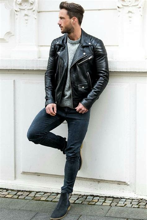15 coolest ways to wear leather jacket this winter leather jacket outfits leather jacket men