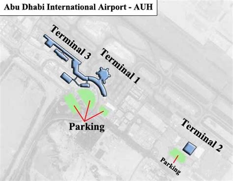 Abu Dhabi International Auh Airport Terminal Map