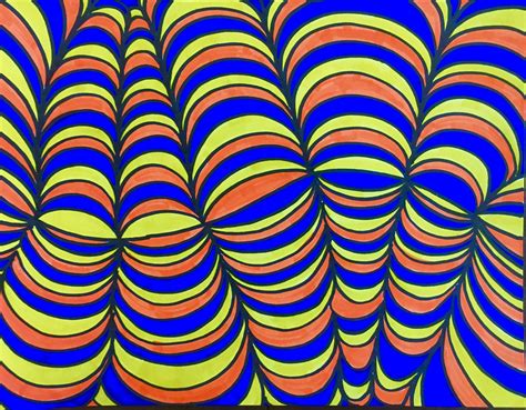 Op Art Lesson Op Art Tubes Design By One Of My Students At Collins