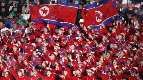 2018 Winter Olympics North Korean Cheerleaders Sing We Are One In Games Culture Clash