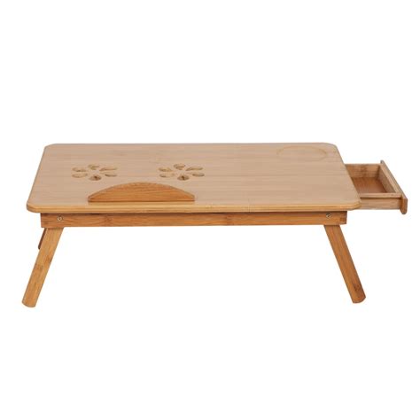 Bamboo Laptop Desk Bed Table Foldable Laptop Bed Desk For Sofa Bed For