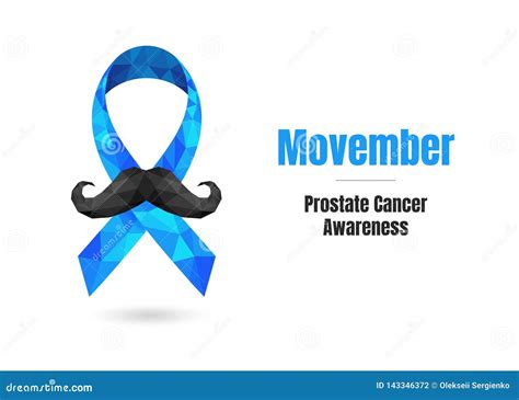 Movember Prostate Cancer Awareness Month For Web Stock Vector Illustration Of Blue Medicine