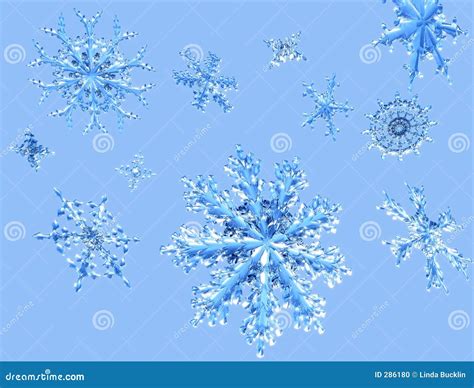 Glittering Falling Snowflakes Stock Illustration Illustration Of
