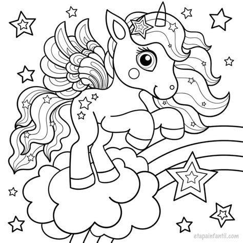 Dibujos De Unicornios Para Colorear Etapa Infantil