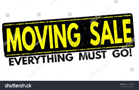 Moving Sale Grunge Rubber Stamp On Stock Vector Royalty Free 412180651