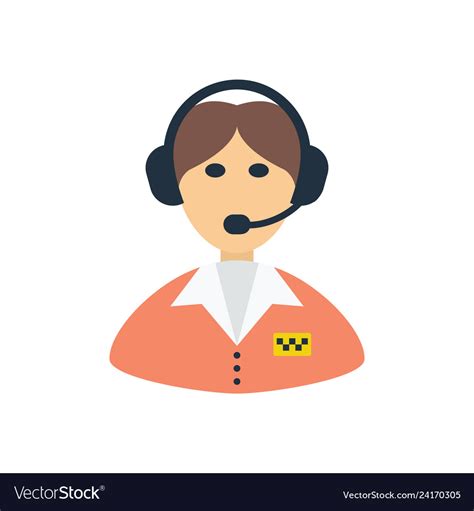 Taxi Dispatcher Icon Royalty Free Vector Image