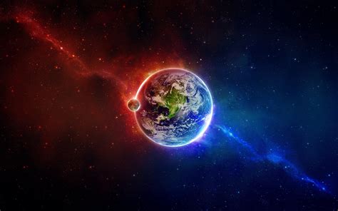 Wallpaper Digital Art Abstract Planet Sky Earth Nebula World