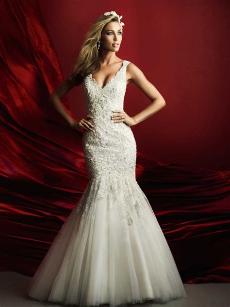 Fashion portal contents/culture and the arts portal. C369 Allure Couture Bridal Gown Features A V-Neckline ...