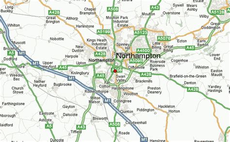 Northampton Town Map Northampton Uk U2022 Mappery Mapfocus