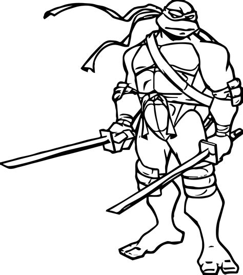 Ninja Turtle Two Blade Coloring Page Wecoloringpage Turtle Coloring