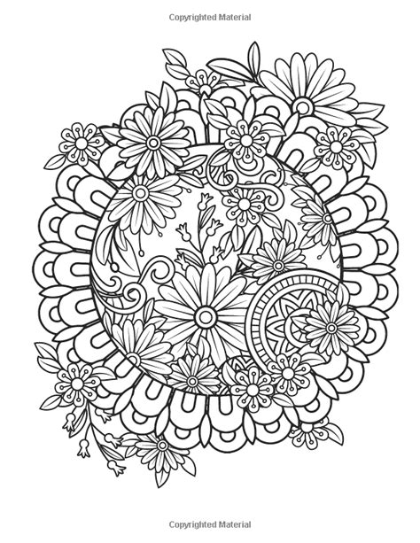 Anti Stress Relaxation Flower Coloring Pages For Adults Goimages Radio
