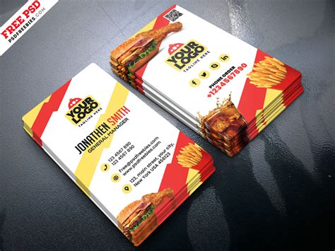Make business cards that stand out with moo. Food Restaurant Business Card PSD - UXFree.COM
