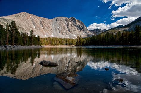 Nature Landscape Mountains Trees Forest Water Lake Clouds