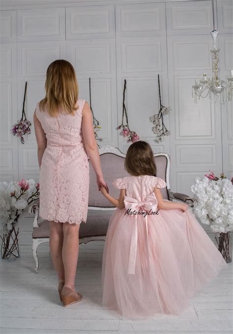 Mother Daughter Matching Dress Mommy And Me Outfit Blush Etsy