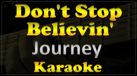 Journey Dont Stop Believin Acoustic Guitar Karaoke 8 Youtube