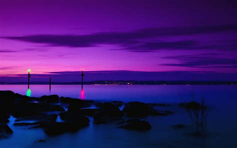 Purple Sunset Wallpaper Hd