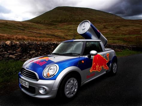 Completed Red Bull Mini In Front Of Pendle Hill Private Sector Red