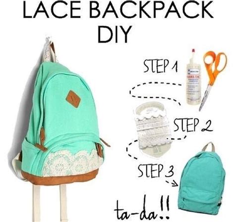 Diy Other Easy Tutorial Lace Backpack Cute Tutorial Done In