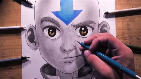 Drawing Aang In Pencil Avatar The Last Airbender Youtube