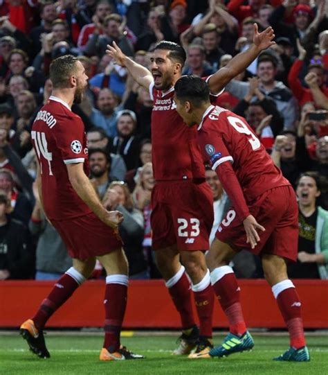Liverpool Celebrate Emre Cans Goal