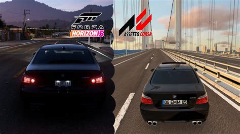 Forza Horizon 5 Vs Assetto Corsa BMW M5 E60 YouTube