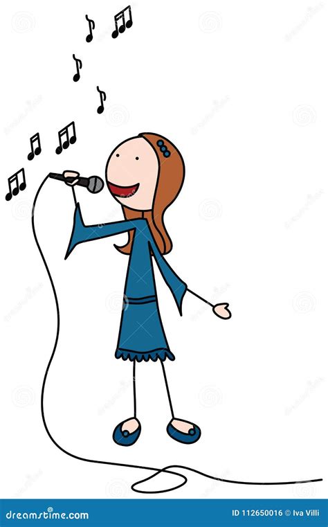 Happy Kid Singing Stock Vector Illustration Of Note 112650016