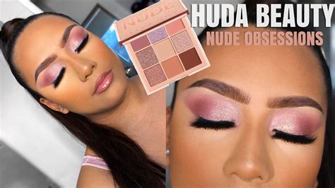 New Huda Beauty Nude Obsessions Palette Tutorial Youtube