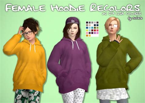 Hoodie Recolors For Her The Sims 4 Catalog