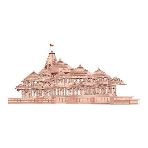 Premium Vector God Ram Mandir Temple Design In Ayodhya