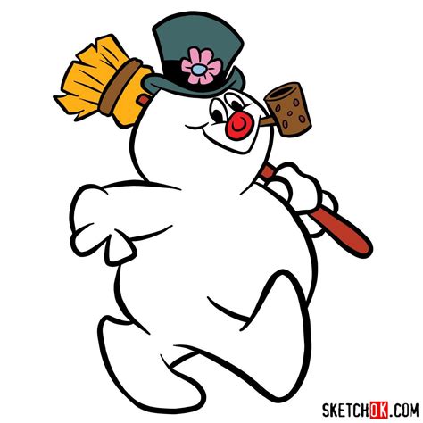 how to draw frosty the snowman sketchok easy drawing guides