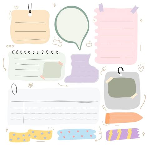 Premium Vector Illustration Vector Blank Reminder Paper Notes Sticky