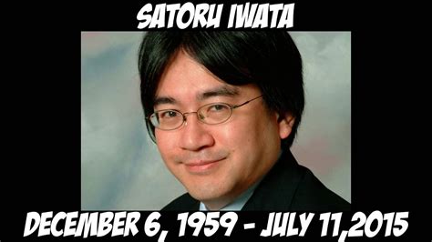 Satoru Iwata December 6 1959 July 11 2015 Youtube