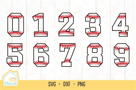 Baseball Numbers Svg Bundle Graphic By Veczsvghouse · Creative Fabrica